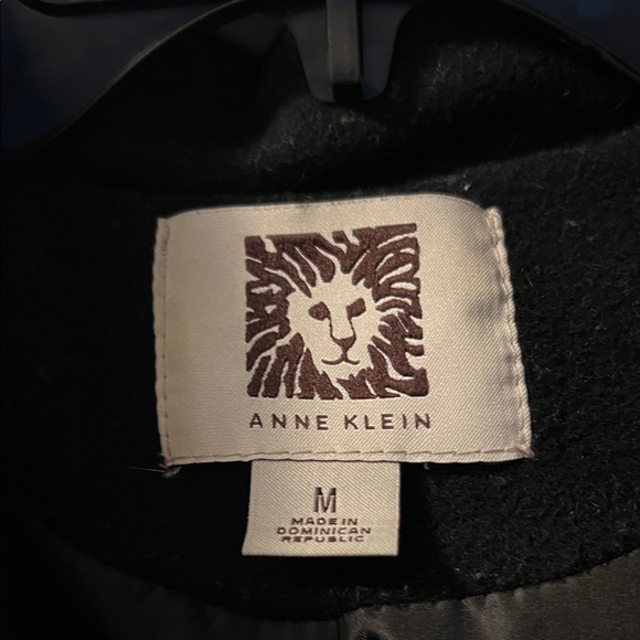 Anne Klein Classic Black Trench Coat - Picture 2 of 3